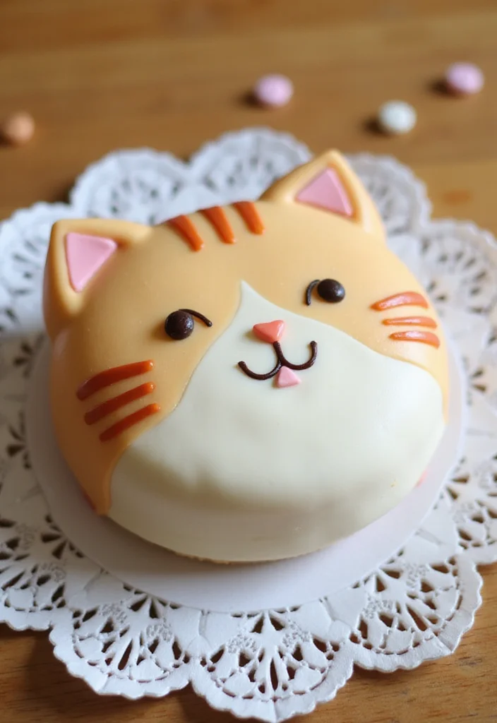 10 Adorable Bento Cake Ideas for Your Best Friend That They'll Love! - 3. Cute Cat Cake