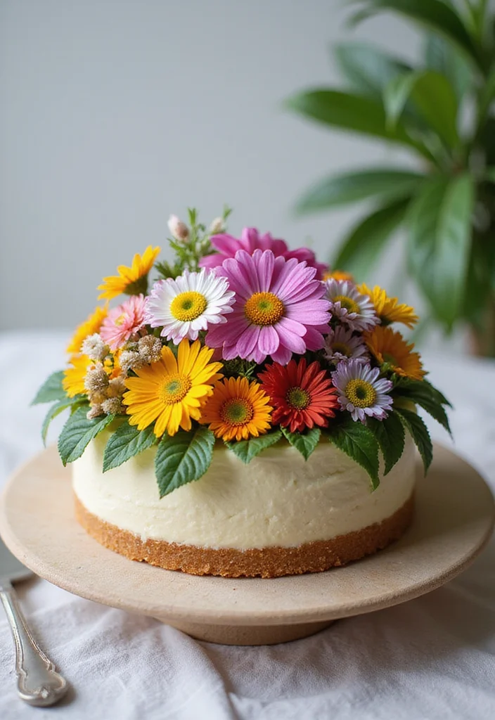 10 Adorable Bento Cake Ideas for Your Best Friend That They'll Love! - 4. Floral Garden Cake