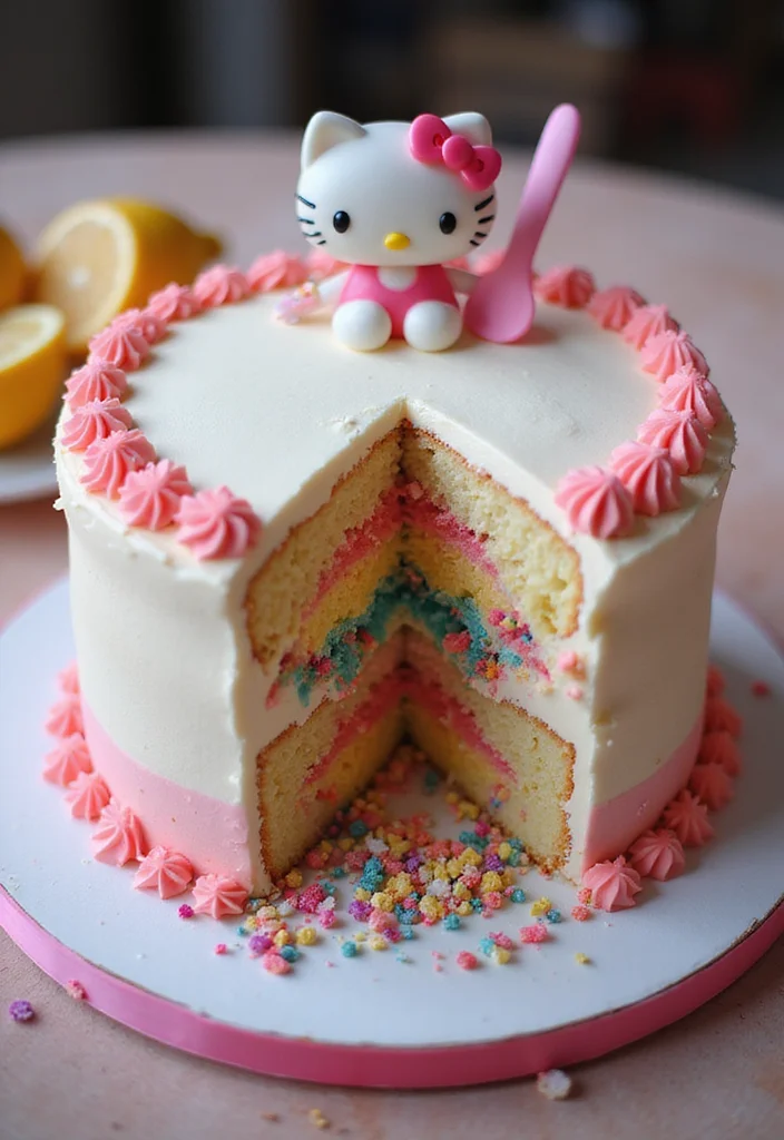 10 Adorable Hello Kitty Cake Ideas That Will Make Your Party Purr-fect! - 10. Hello Kitty Surprise Cake