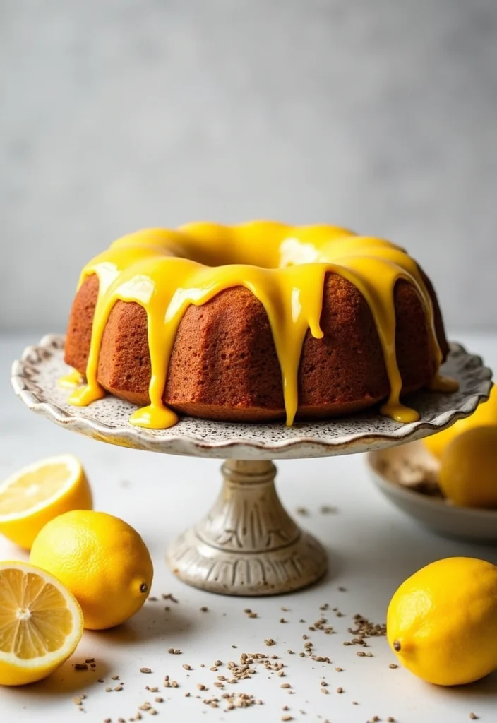 10 Irresistible Grandpa Cake Recipes That Will Take You Back in Time! - 4. Lemon Poppy Seed Bundt Cake