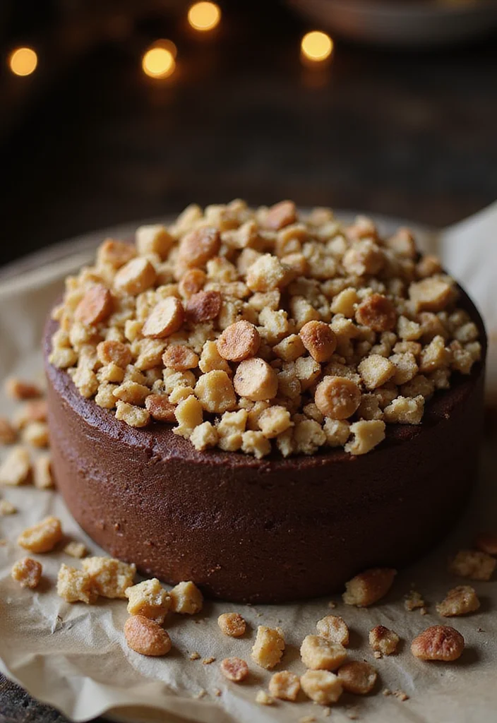 10 Stunning Truffle Cake Decoration Ideas That Will Blow Your Guests Away! - 6. Nutty Crunch Surprise