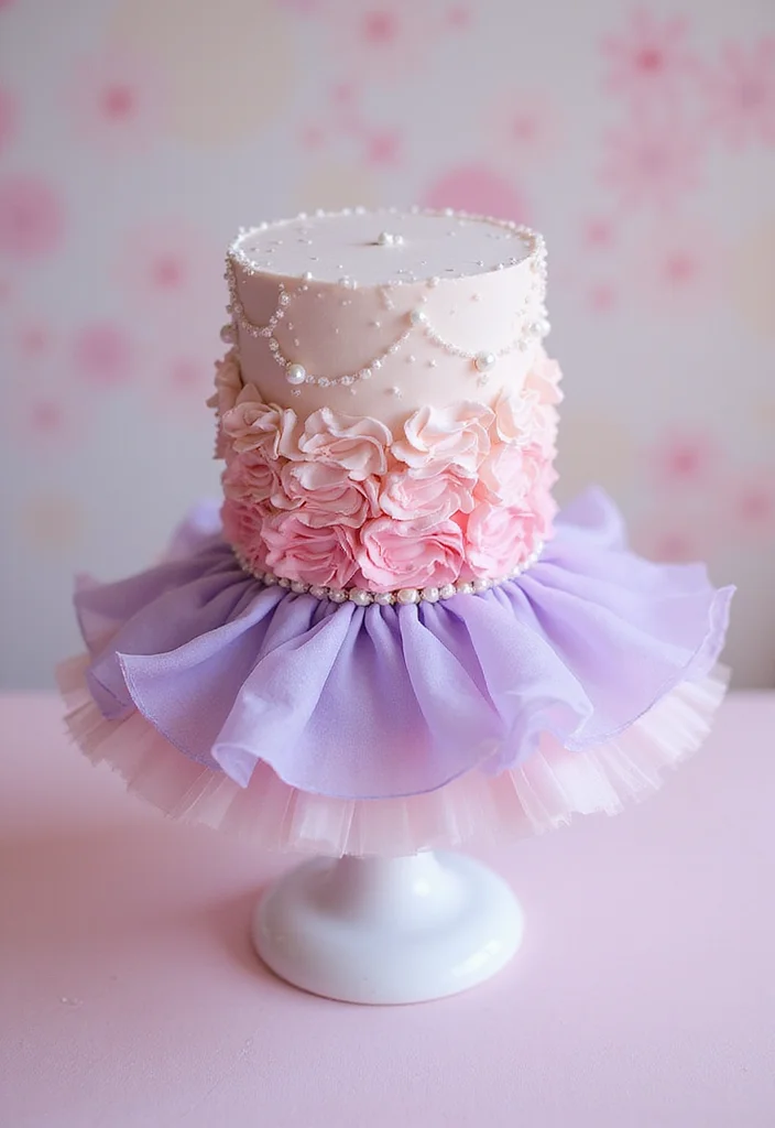 10 Unique Ballerina Cake Ideas That Will Impress Everyone at Your Next Celebration! - 1. Elegant Tutu Cake