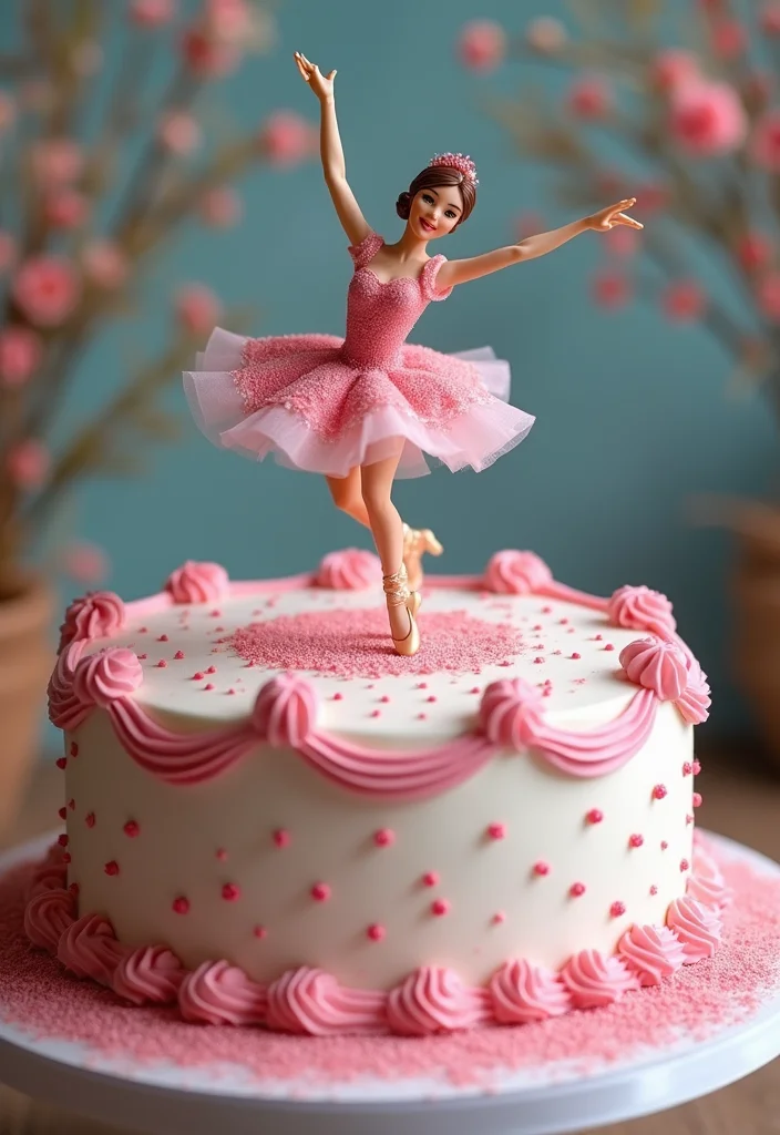 10 Unique Ballerina Cake Ideas That Will Impress Everyone at Your Next Celebration! - 10. Ballerina Prance Cake