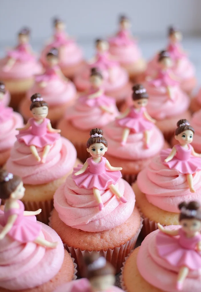 10 Unique Ballerina Cake Ideas That Will Impress Everyone at Your Next Celebration! - 5. Ballerina Cupcakes