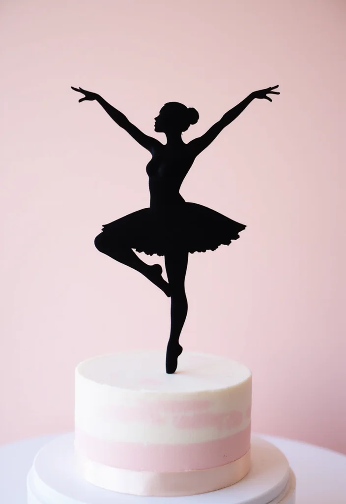 10 Unique Ballerina Cake Ideas That Will Impress Everyone at Your Next Celebration! - 7. Ballerina Silhouette Cake