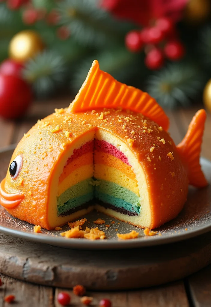 11 Cute Fish Birthday Cake Ideas That Your Child Will Love! - 10. Surprise Inside Fish Cake