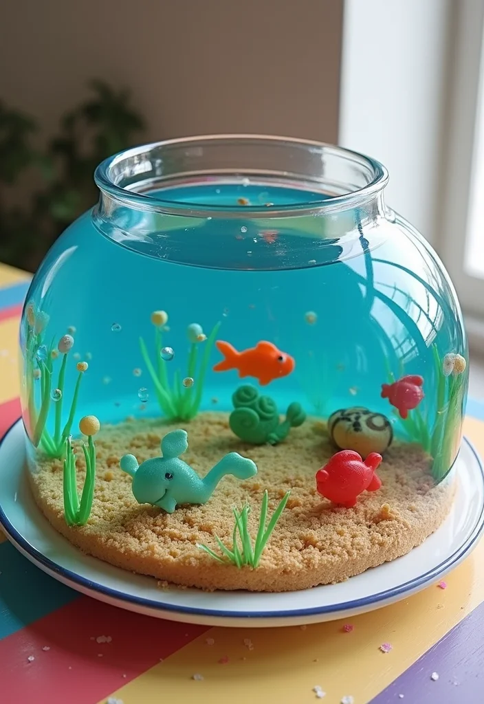 11 Cute Fish Birthday Cake Ideas That Your Child Will Love! - 6. Fish Bowl Cake