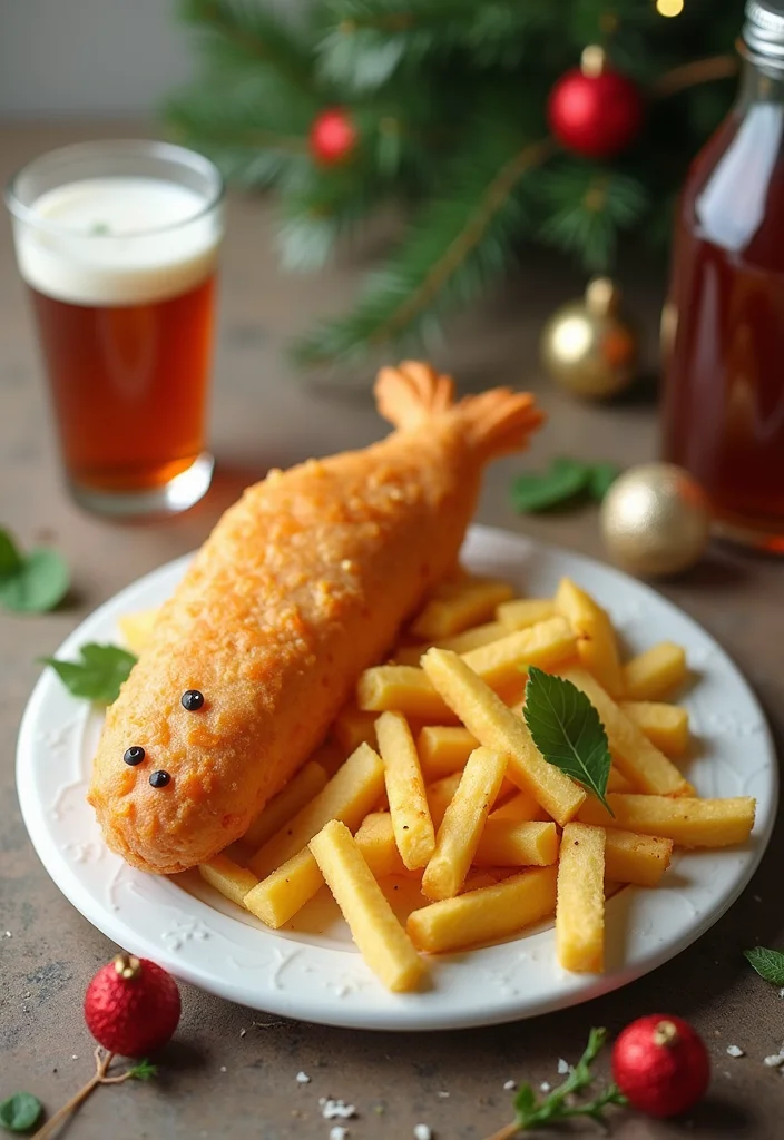 11 Cute Fish Birthday Cake Ideas That Your Child Will Love! - 9. Fish and Chips Cake