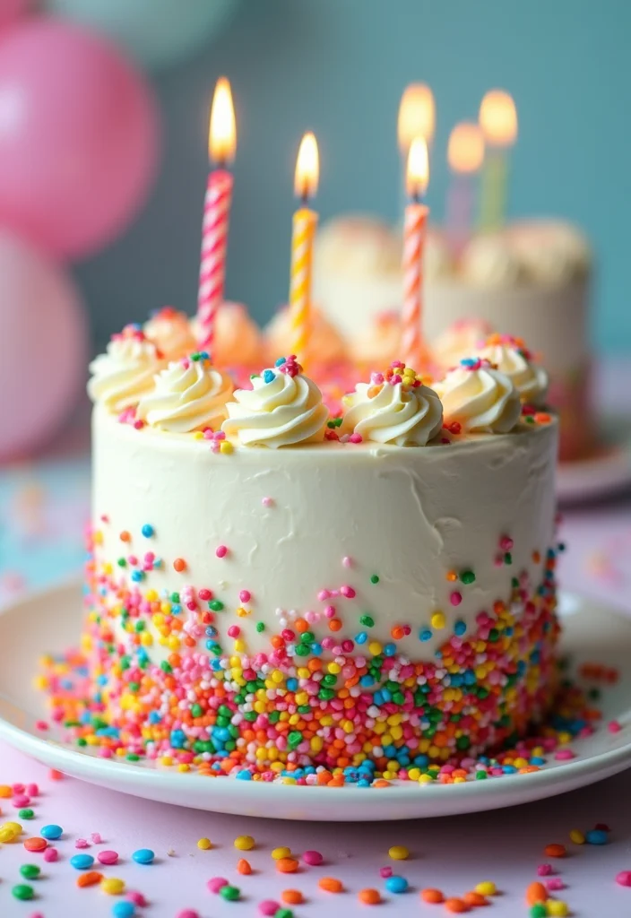 11 Decadent Sweet Birthday Cakes to Satisfy Every Sweet Tooth! - 3. Funfetti Birthday Cake