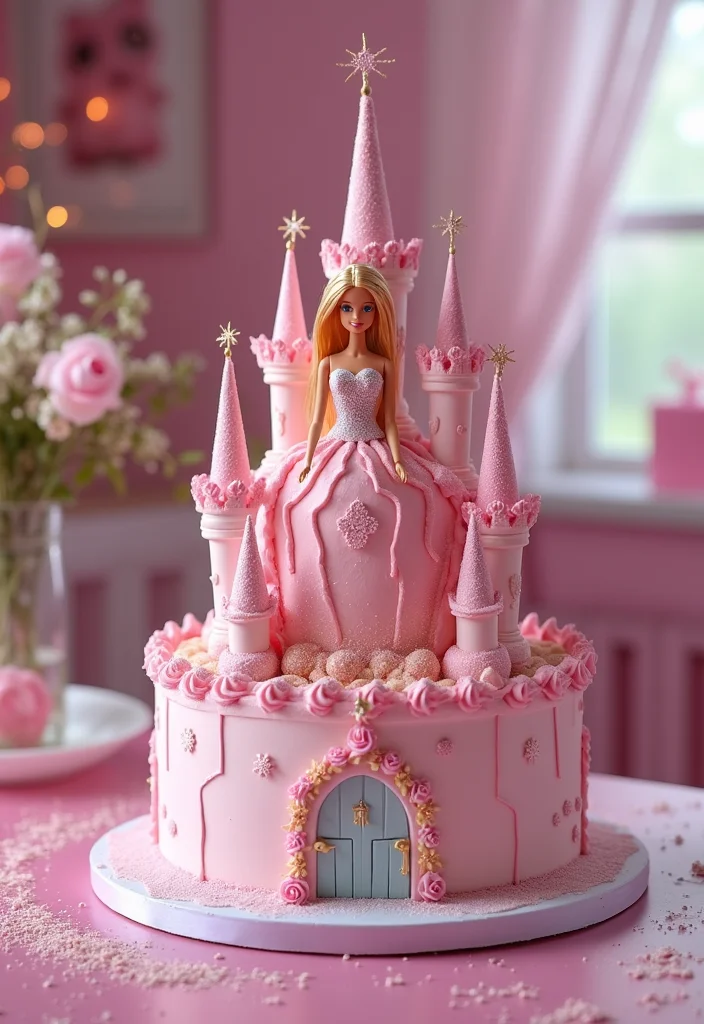 12 Barbie Cake Birthday Ideas That Will Make Your Celebration Extra Special! - 10. Barbie Princess Castle Cake