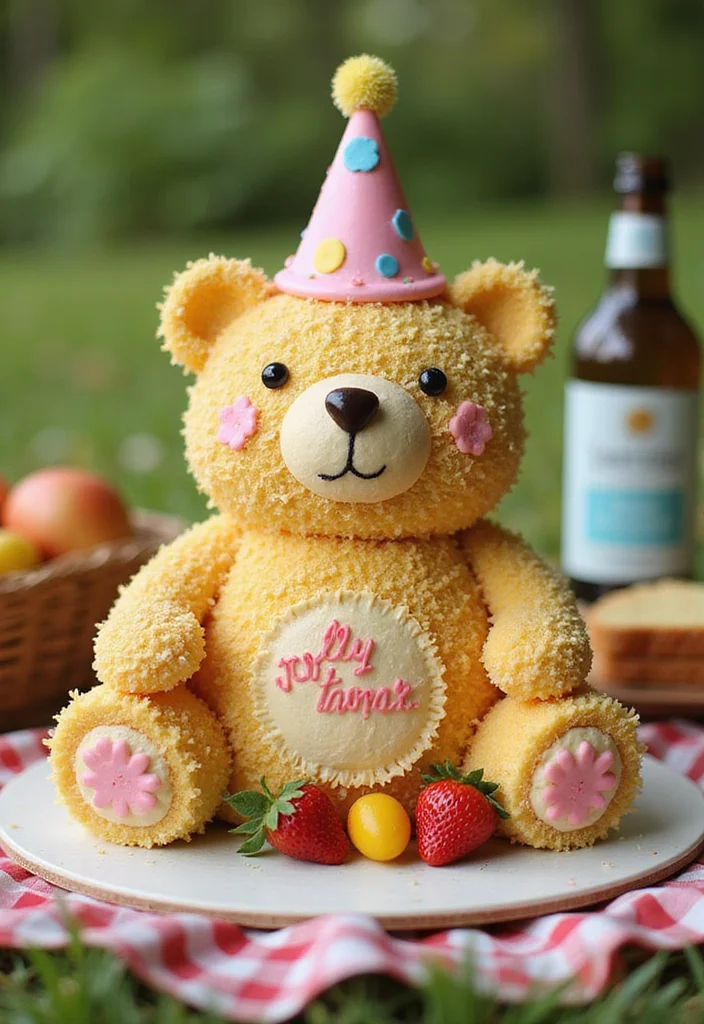 12 Barbie Cake Birthday Ideas That Will Make Your Celebration Extra Special! - 12. Barbie Picnic Bear Cake