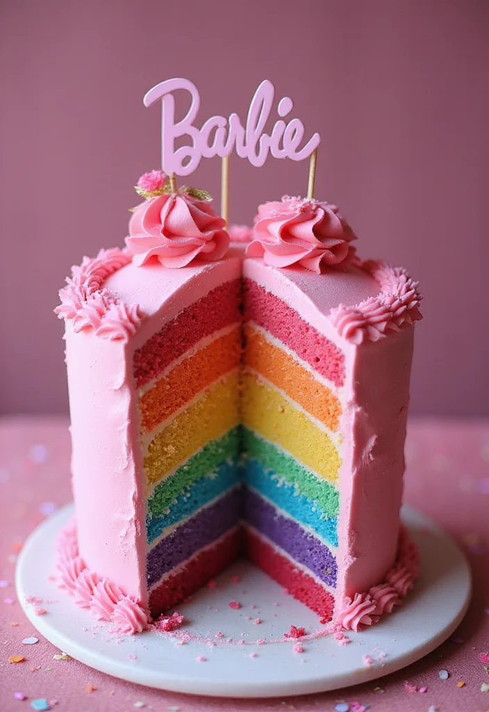 12 Barbie Cake Birthday Ideas That Will Make Your Celebration Extra Special! - 4. Barbie Color Reveal Cake