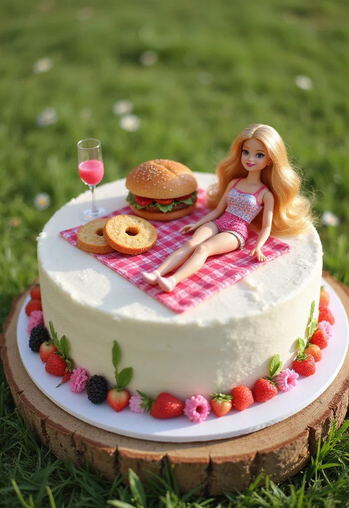 12 Barbie Cake Birthday Ideas That Will Make Your Celebration Extra Special! - 6. Barbie Picnic Cake