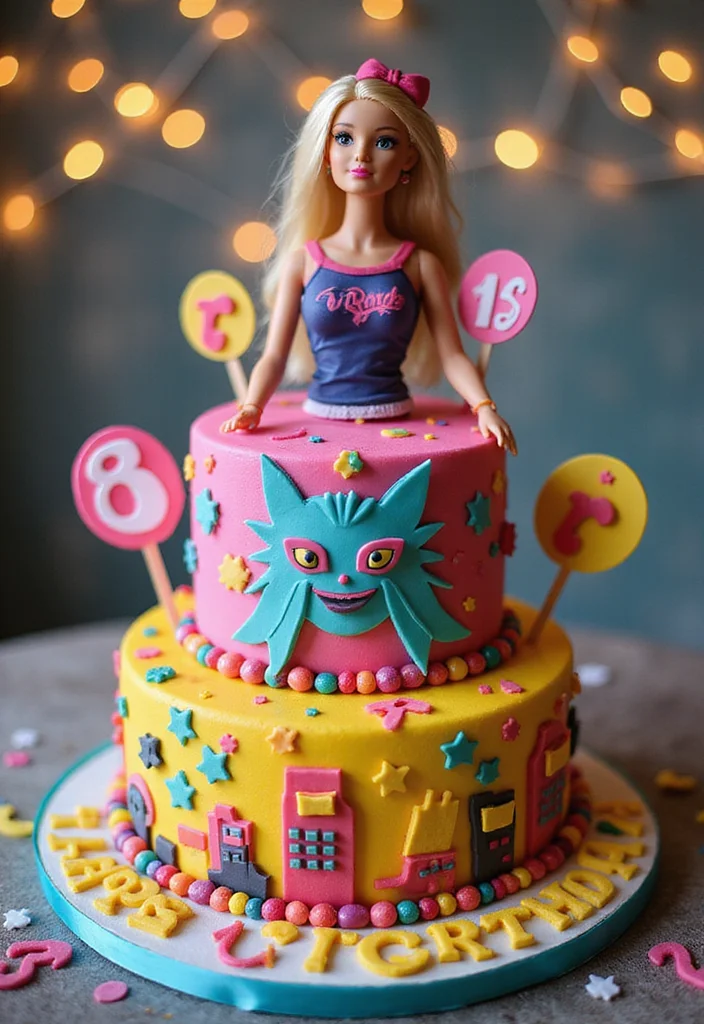 12 Barbie Cake Birthday Ideas That Will Make Your Celebration Extra Special! - 8. Barbie Superhero Cake