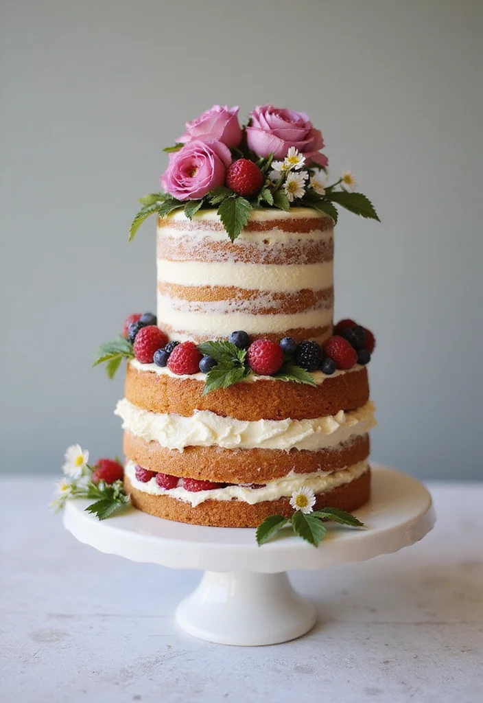12 Budget-Friendly Graduation Cake Ideas That Are Shockingly Simple! - 10. Elegant Naked Cake