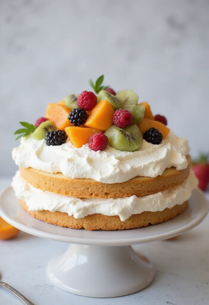 12 Budget-Friendly Graduation Cake Ideas That Are Shockingly Simple! - 7. Fruit Topped Graduation Cake