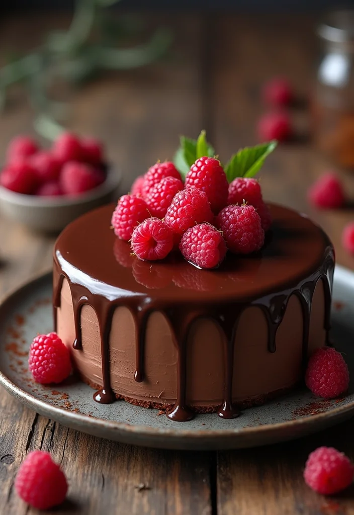 12 Delicious Vegan Red Birthday Cake Recipes That Are Totally Guilt-Free! - 2. Chocolate-Covered Raspberry Red Cake