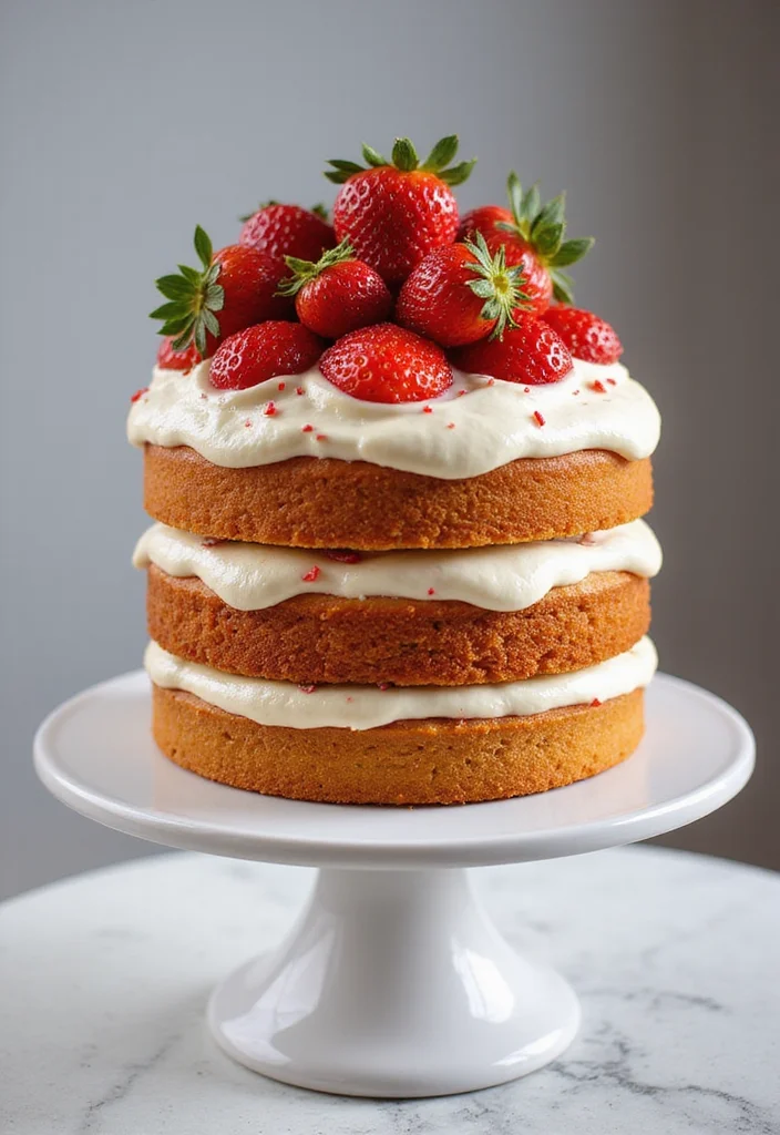 12 Delicious Vegan Red Birthday Cake Recipes That Are Totally Guilt-Free! - 4. Strawberry Layer Cake