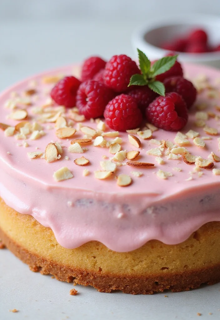 12 Delicious Vegan Red Birthday Cake Recipes That Are Totally Guilt-Free! - 7. Raspberry Almond Cake