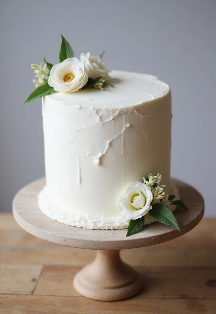 12 Minimalist Cake Ideas That Prove Less is More in Aesthetics! - 1. Classic White Buttercream Cake