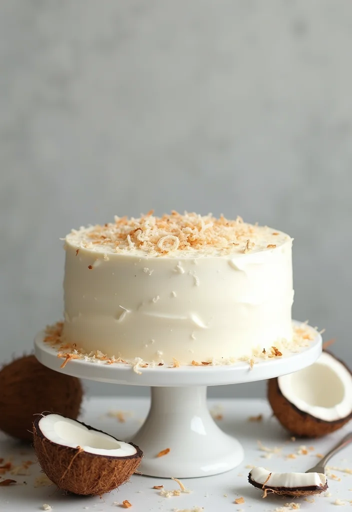 12 Minimalist Cake Ideas That Prove Less is More in Aesthetics! - 6. Coconut Cream Cake