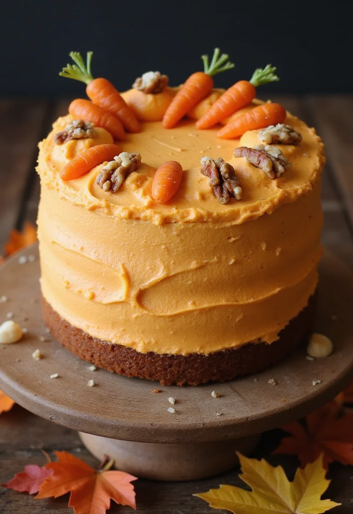 13 Gorgeous Burnt Orange Wedding Cakes Perfect for Fall Weddings (Don't Miss #8!) - 4. Spiced Carrot Cake