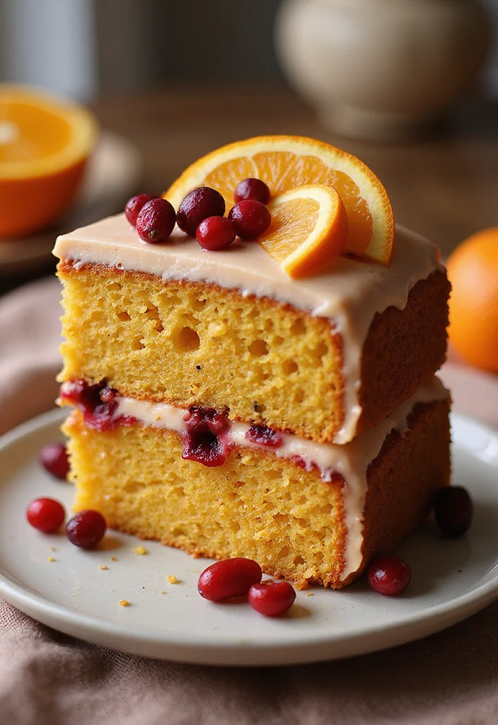 13 Gorgeous Burnt Orange Wedding Cakes Perfect for Fall Weddings (Don't Miss #8!) - 5. Cranberry Orange Cake