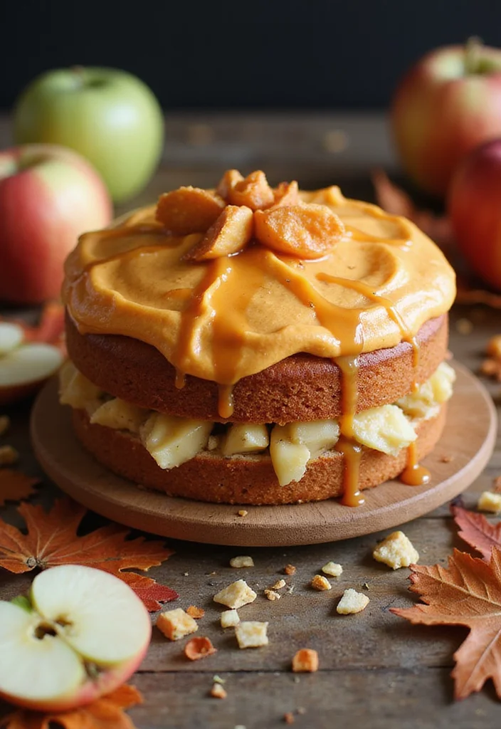 13 Gorgeous Burnt Orange Wedding Cakes Perfect for Fall Weddings (Don't Miss #8!) - 8. Honeycrisp Apple Cake