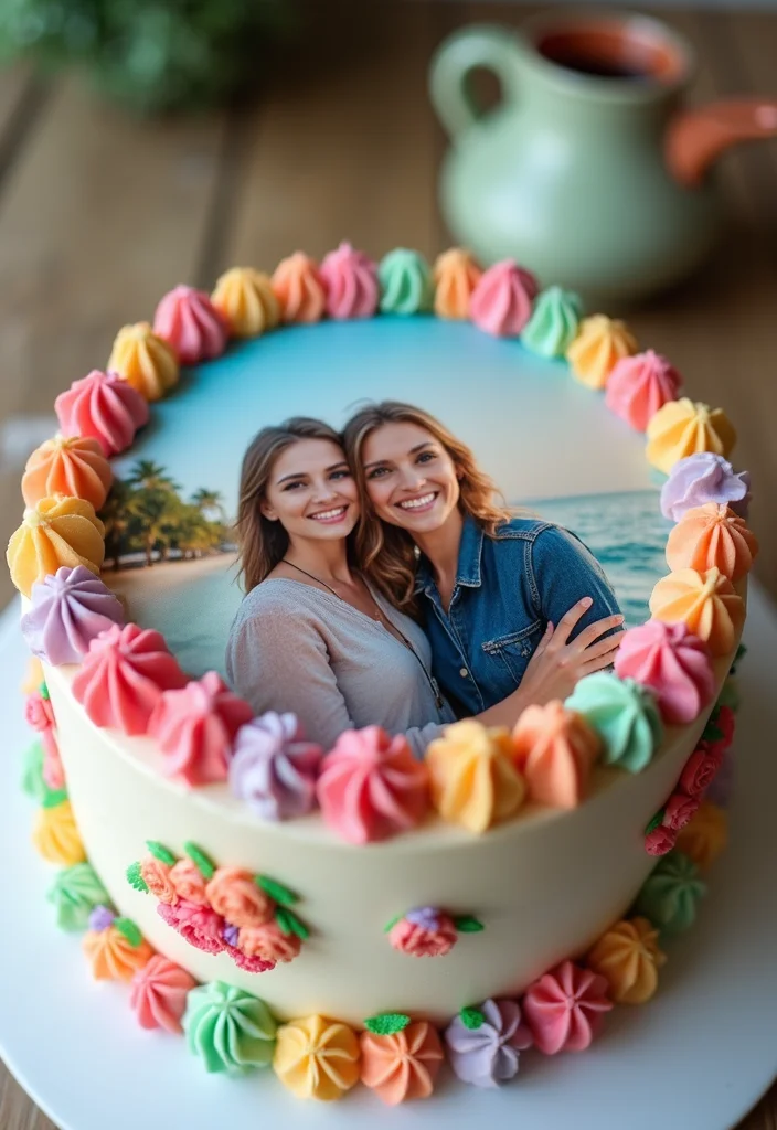 14 Creative Farewell Cakes for Coworkers That Will Leave a Lasting Impression! - 1. The Personalized Photo Cake