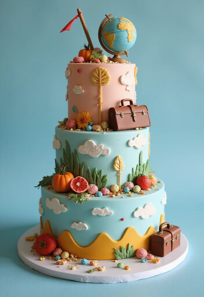 14 Creative Farewell Cakes for Coworkers That Will Leave a Lasting Impression! - 3. The Adventure Awaits Cake