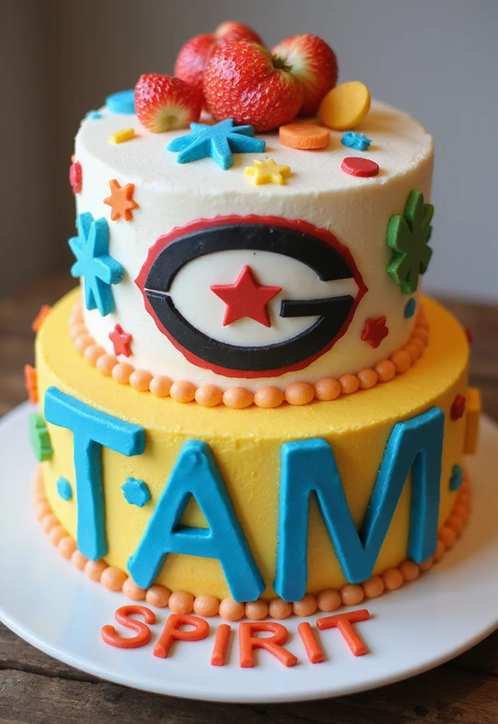 14 Creative Farewell Cakes for Coworkers That Will Leave a Lasting Impression! - 4. The Team Spirit Cake