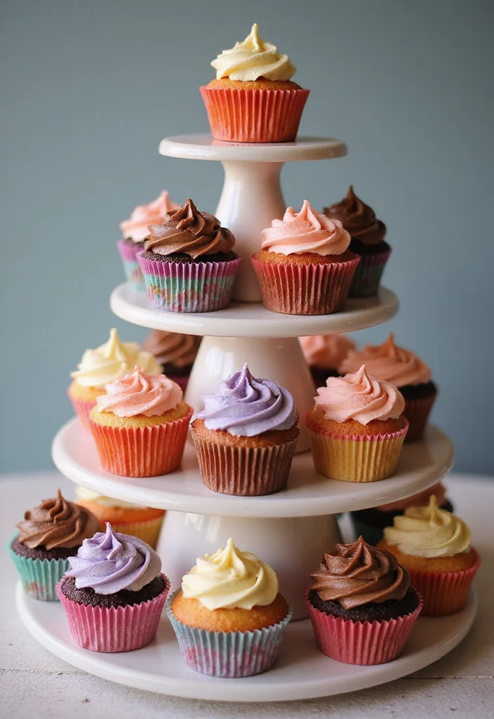 14 Creative Farewell Cakes for Coworkers That Will Leave a Lasting Impression! - 5. The Cupcake Farewell Tower