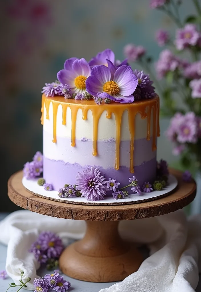 14 Spa Cake Ideas That Will Be the Star of Your Next Party! - 1. Lavender Honey Cake