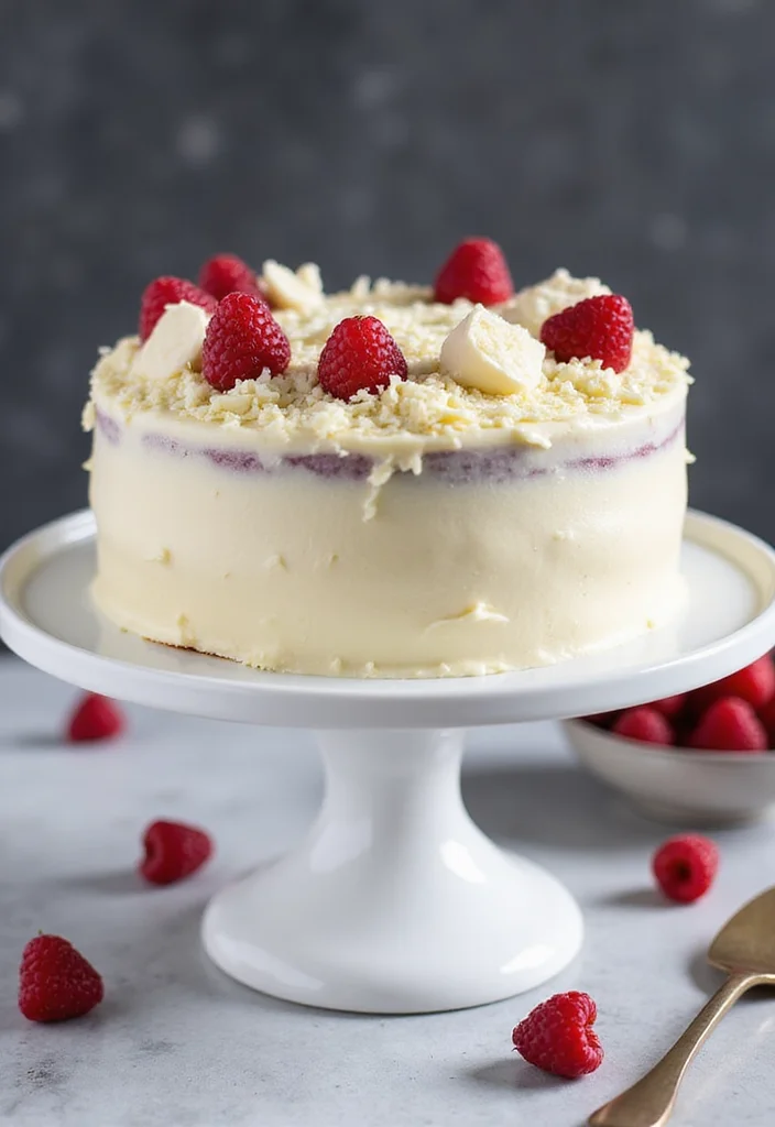 14 Spa Cake Ideas That Will Be the Star of Your Next Party! - 9. White Chocolate Raspberry Cake