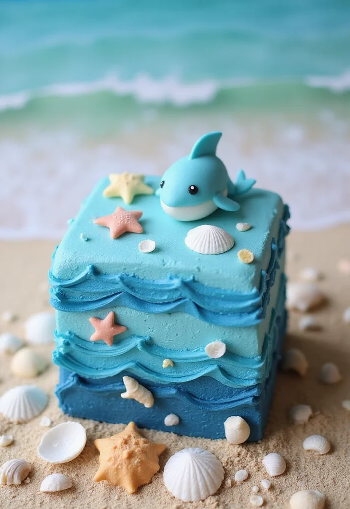 14 Square Cake Designs with Fondant That Will Blow Your Mind (#9 Is a Must-See!) - 4. Under the Sea