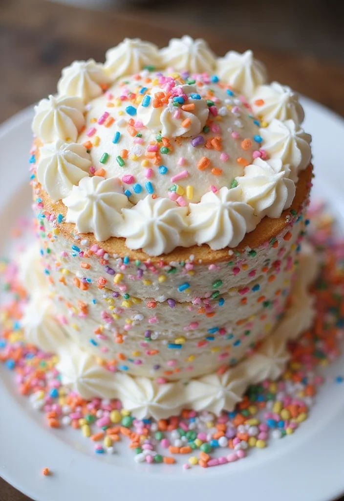 15 Colorful Wedding Cakes That Are Works of Art (Wait Until You See #7!) - 14. Confetti Surprise Cake