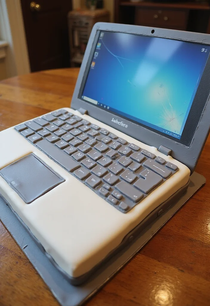 15 Geeky Coding Cake Ideas That Will Have Your Friends Asking for Seconds! - 3. Laptop Cake Surprise