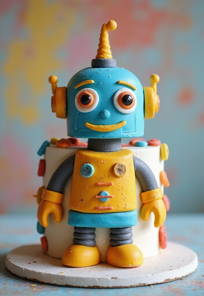 15 Geeky Coding Cake Ideas That Will Have Your Friends Asking for Seconds! - 6. Robot Cake Extravaganza