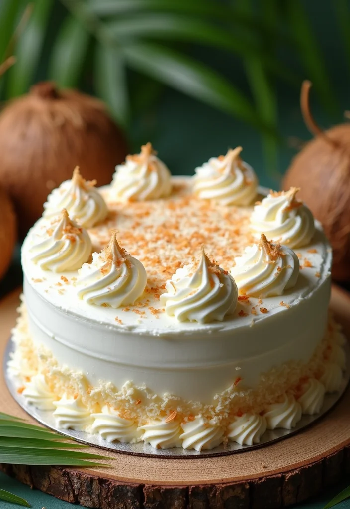 15 Irresistibly Romantic Valentine Day Cake Recipes That'll Melt Your Heart! 💖 - 9. Coconut Cream Cake