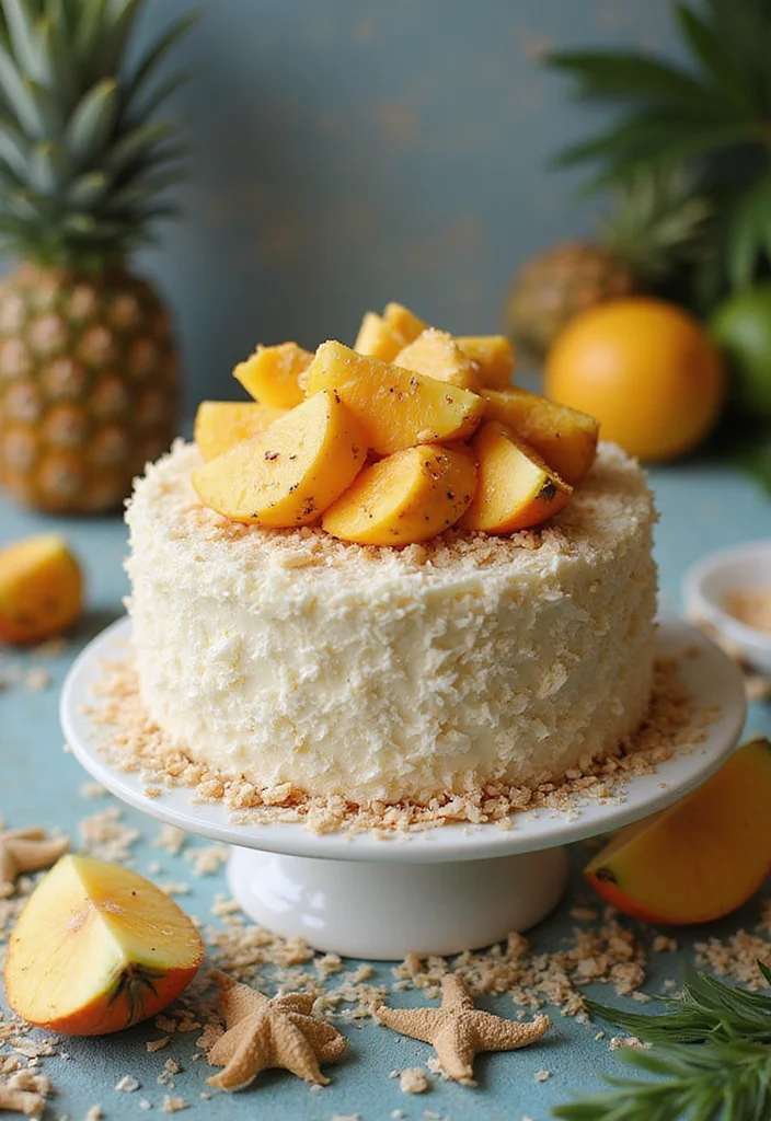 15 Stunning Elegant Birthday Cakes That Are Perfect for Any Celebration! - 10. Tropical Coconut Cake