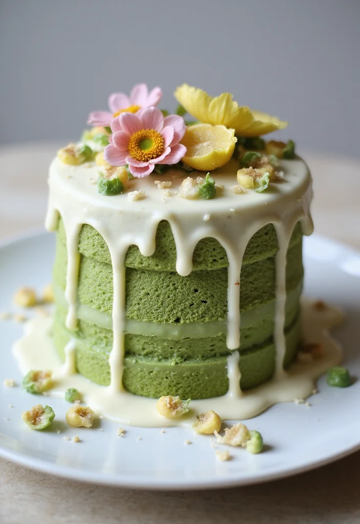 15 Stunning Elegant Birthday Cakes That Are Perfect for Any Celebration! - 12. Matcha Green Tea Cake