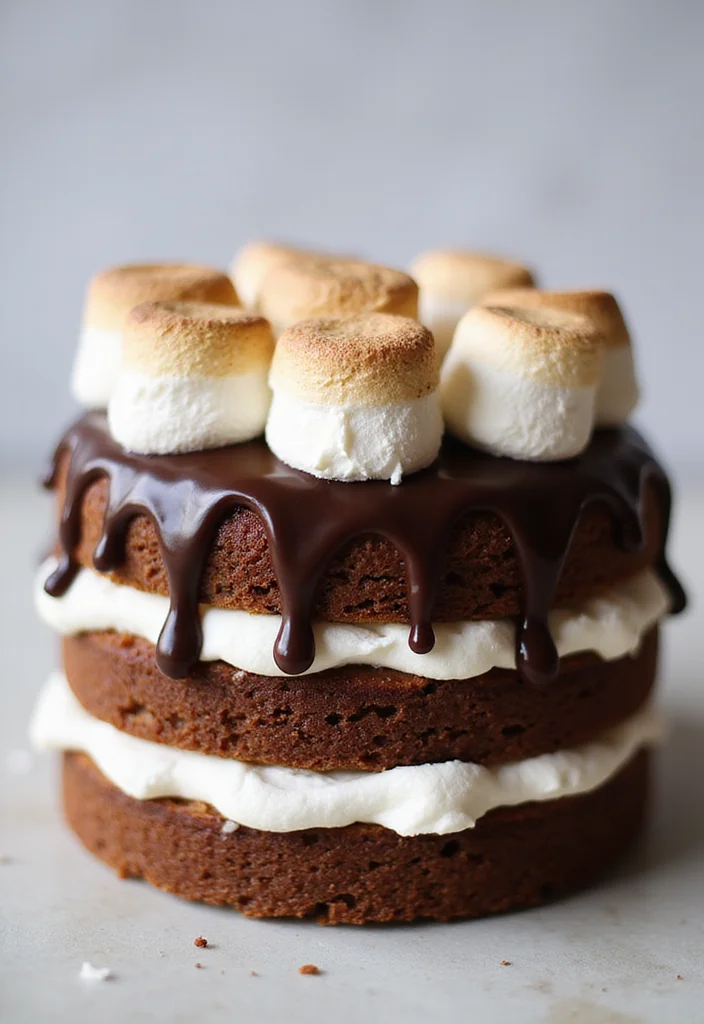 15 Stunning Elegant Birthday Cakes That Are Perfect for Any Celebration! - 15. S’mores Cake