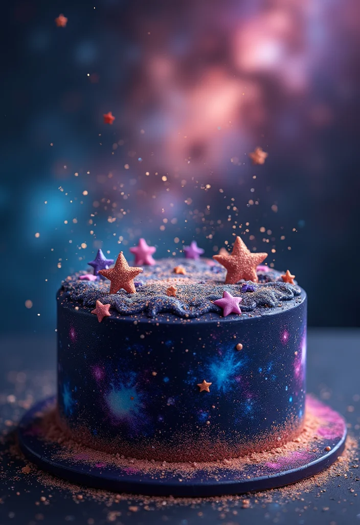 15 Stunning Elegant Birthday Cakes That Are Perfect for Any Celebration! - 5. Cosmic Galaxy Cake