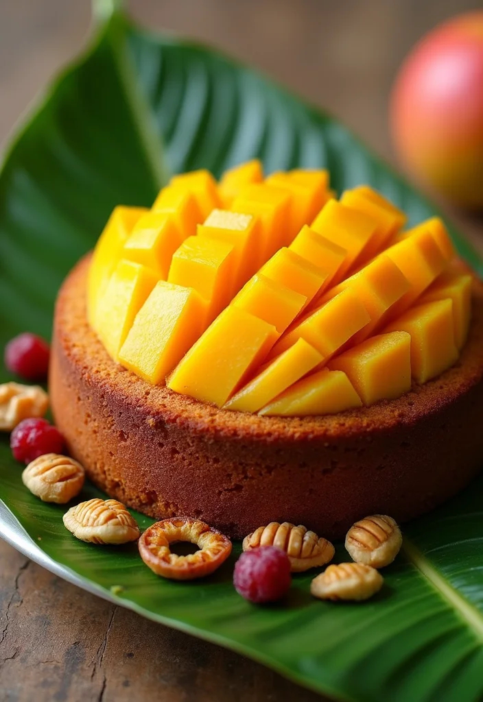 16 Fresh Mango Cake Decoration Ideas Perfect for Summer Gatherings! - 13. Tropical Mango Fruitcake