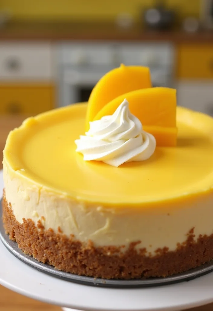 16 Fresh Mango Cake Decoration Ideas Perfect for Summer Gatherings! - 14. No-Bake Mango Cheesecake