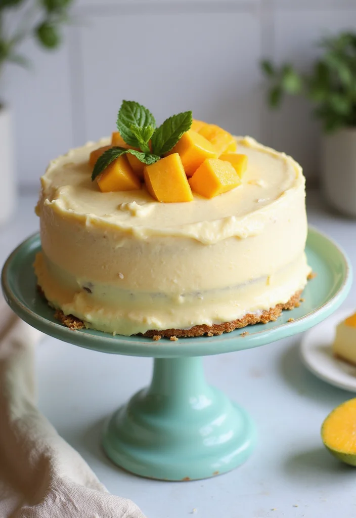 16 Fresh Mango Cake Decoration Ideas Perfect for Summer Gatherings! - 3. Mango Cream Cheese Frosting Cake