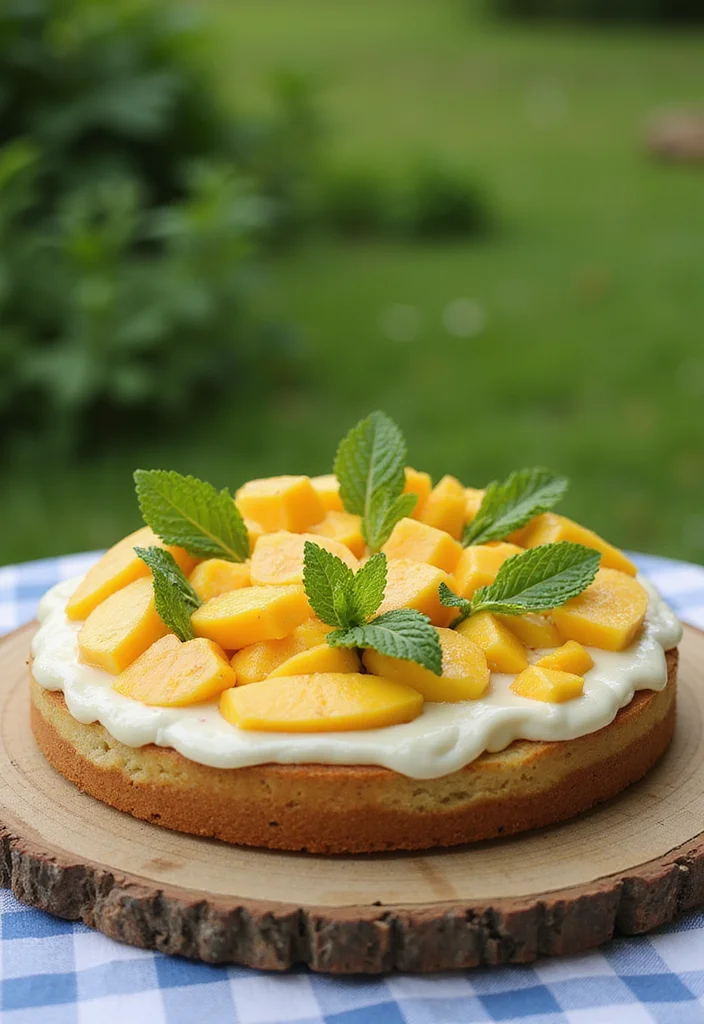 16 Fresh Mango Cake Decoration Ideas Perfect for Summer Gatherings! - 6. Mango and Mint Spritz Cake
