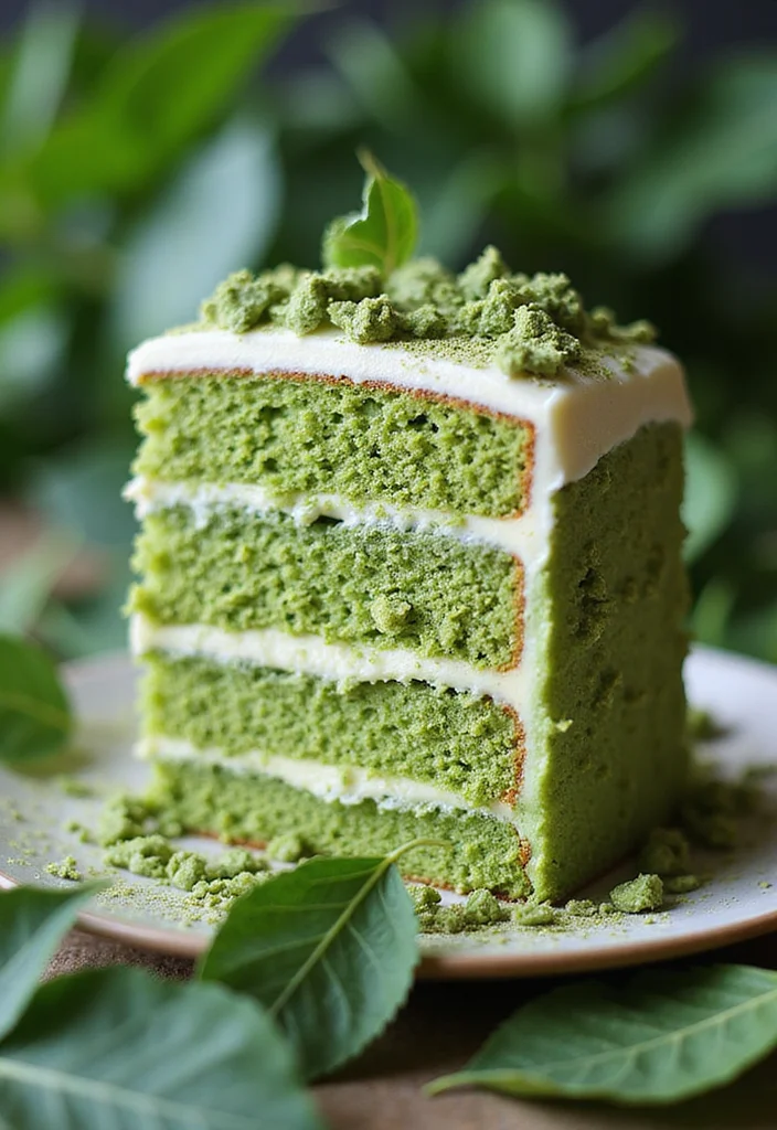 16 Fun Valentine Cake Recipes to Make Together (Get Ready for Sweet Memories!) - 9. Matcha Green Tea Cake