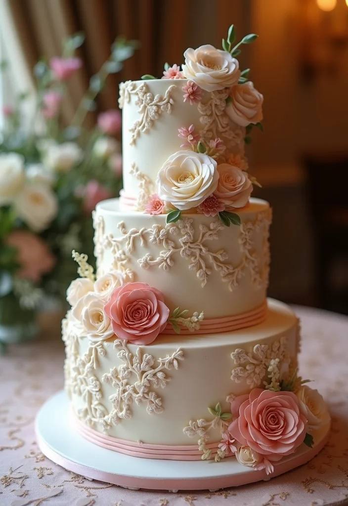 18 Engaged Cake Ideas That Are So Unique, You'll Want One for Every Occasion! - 4. Fondant Artistry Cakes