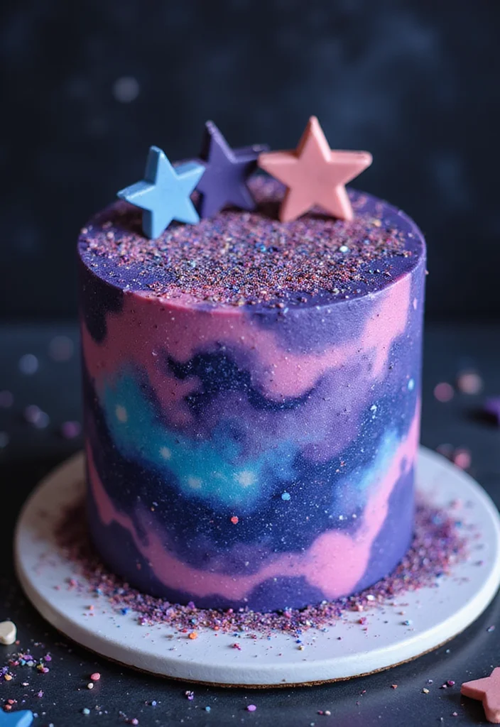 18 Engaged Cake Ideas That Are So Unique, You'll Want One for Every Occasion! - 5. Galaxy Cakes